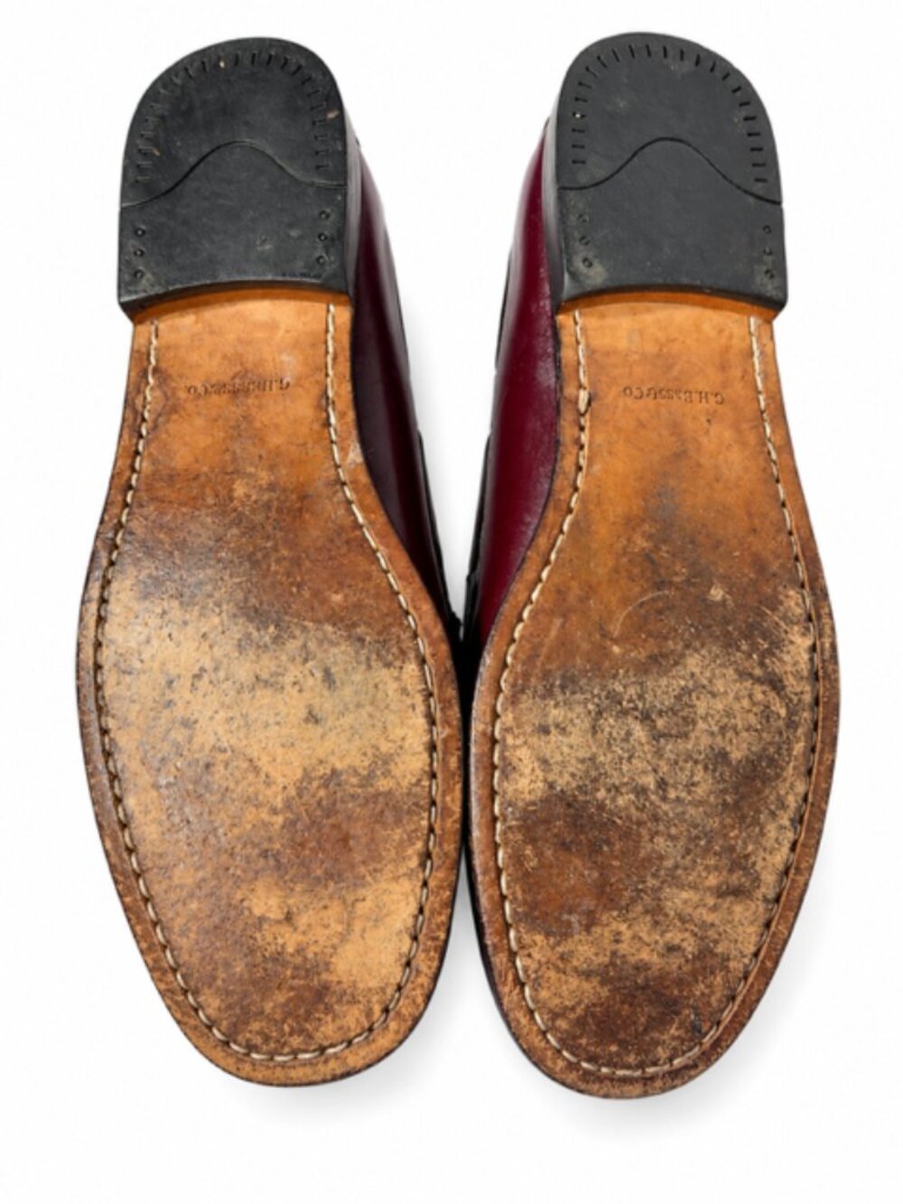 Vintage G.H. Bass & Co. Jackie Burgundy Leather Tassel Loafers Size 11M - Picture 7 of 7